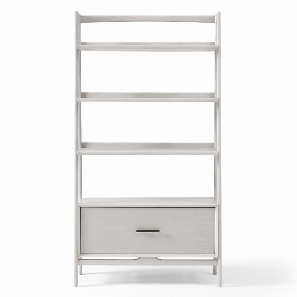 MidCentury 97 cm Bookshelf w/ drawer Pebble West Elm UK